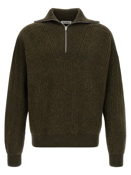Half-Zip Sweater Sweaters And Cardigans Green
