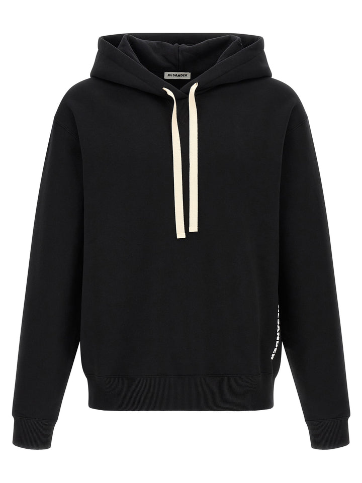 Jil Sander Cotton Hoodie Sweatshirt - Black | 9dce462d4c868c7dec48d55cdef34af768a7d715