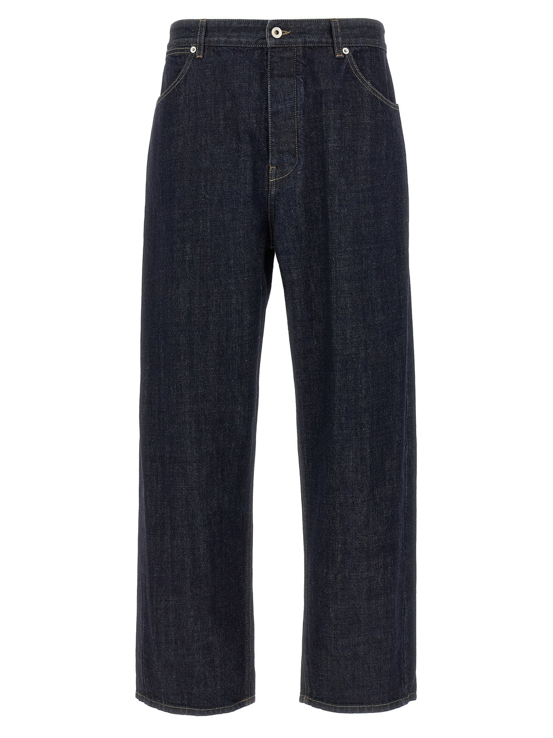 Jil Sander Jean Cotton Diagonal Jeans - Blue | bc3366108c3837d48184118fbff990f48dba9fef