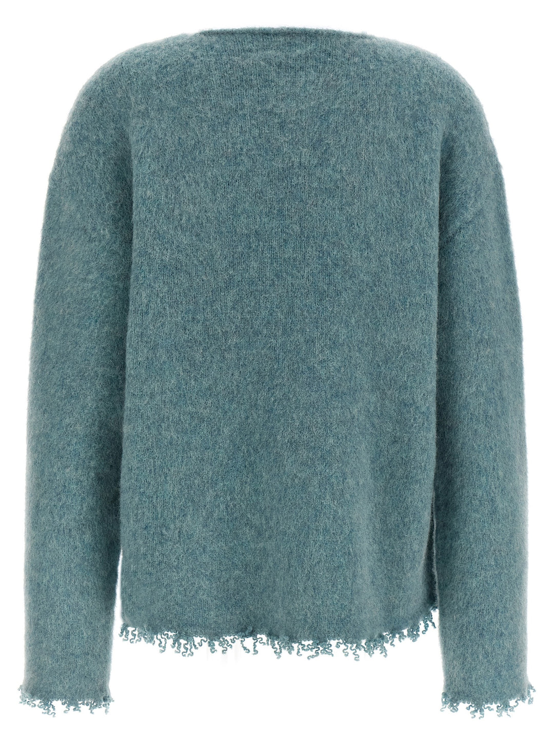 Jil Sander Fringed Sweater Sweaters and Cardigans - Light Blue | 59dc177ab70cc8f1436fad4de39458ef03caf549