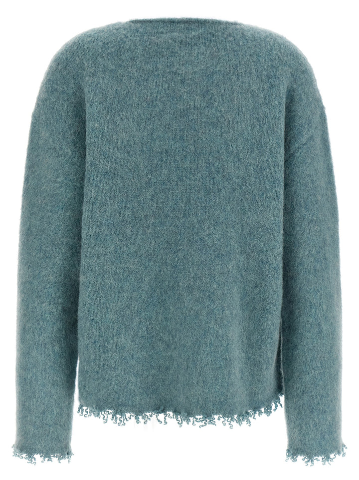 Jil Sander Fringed Sweater Sweaters and Cardigans - Light Blue | 59dc177ab70cc8f1436fad4de39458ef03caf549