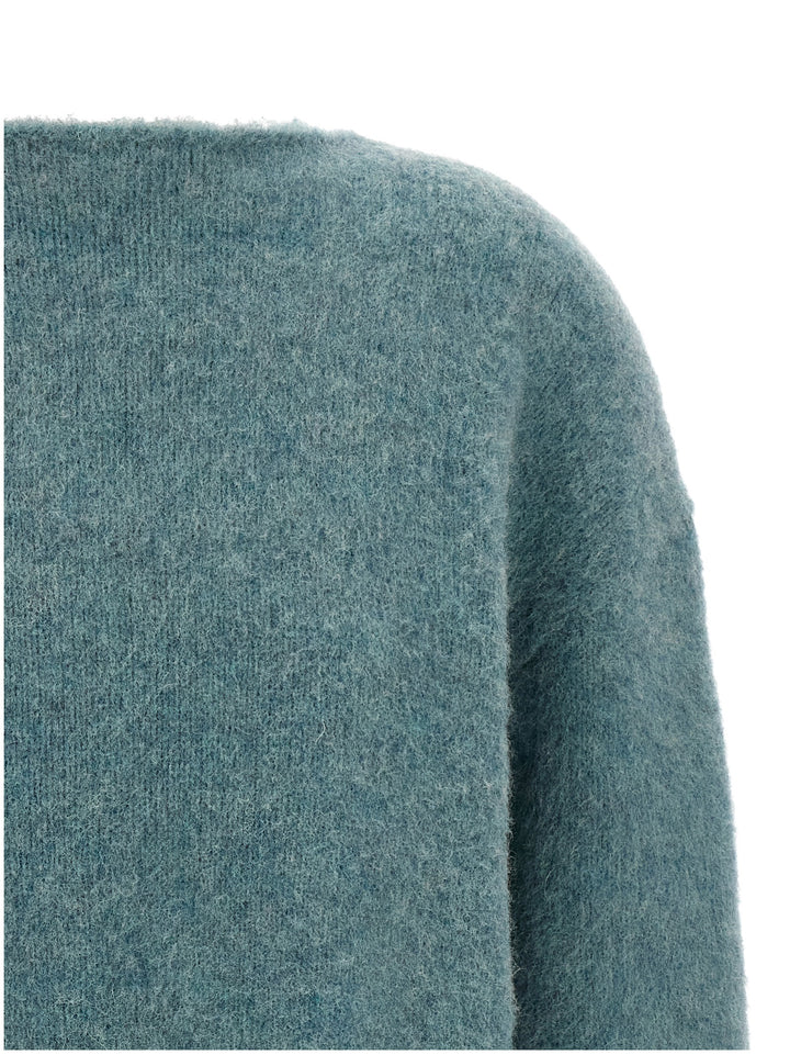 Jil Sander Fringed Sweater Sweaters and Cardigans - Light Blue | 4d27ba95920e37efbf5168e56b59f3c06e5ba581