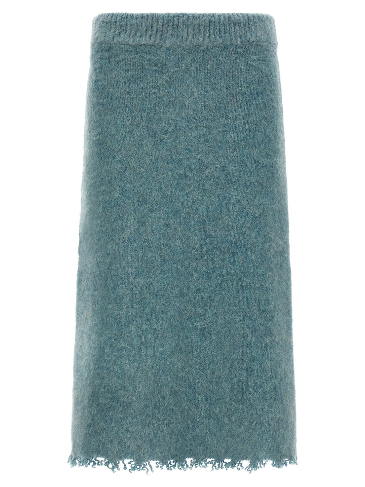 Jil Sander Wool Knit Skirt Skirts - Light Blue | e2b2787399dd00289a2b22d70099159865de3344