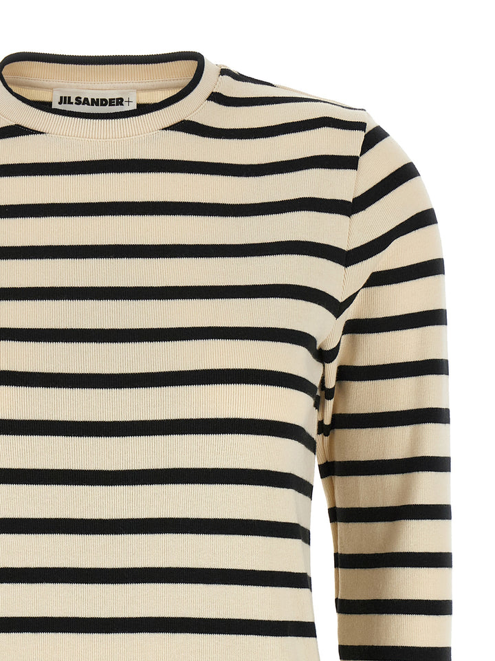 Jil Sander Striped Sweater Sweaters and Cardigans - White/Black | 80ecb9a30fcf24b5fdba8ad4b2ab6ea918f904ec