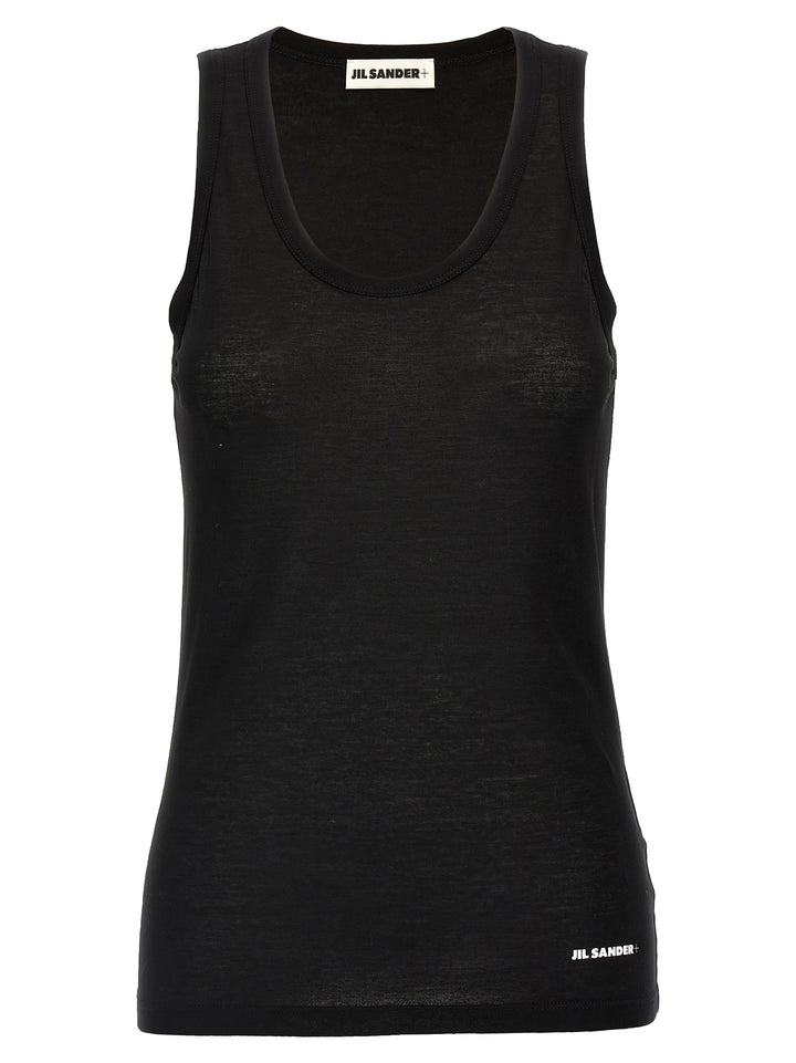 Jil Sander Logo Top Tops - Black | 56f476ff6fc649b6c2cb7739fe6e829968ced7a9