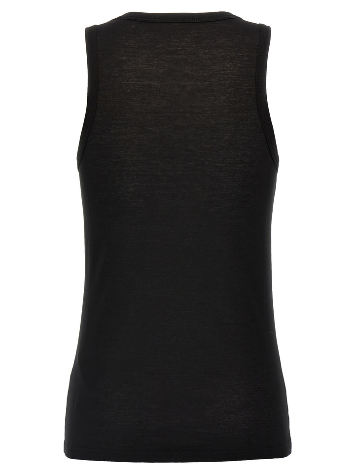 Jil Sander Logo Top Tops - Black | bd6ed6f25e2684ee714d98c9d6f78ad83e3d5133