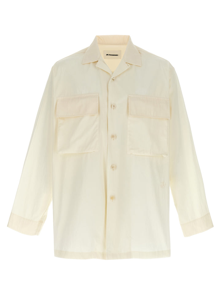Jil Sander Logo Embroidery Shirt Shirt and Blouse - White | 334a335155565d6549af63c8a6afd7e56fa736c3