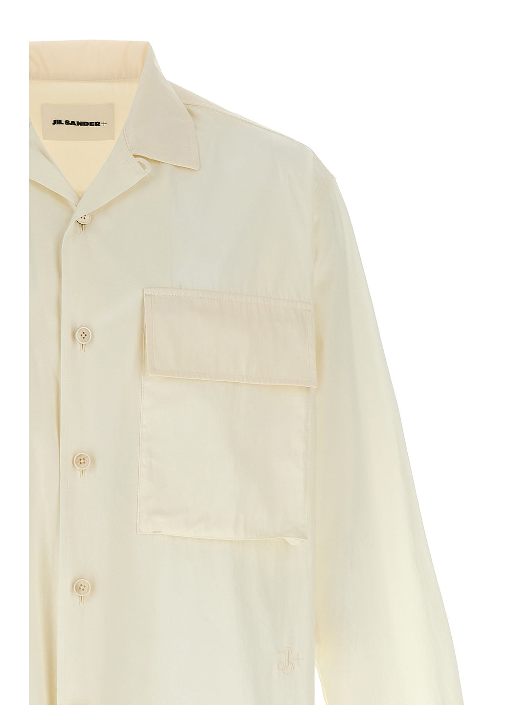 Jil Sander Logo Embroidery Shirt Shirt and Blouse - White | 4f5864362e55e74a52914fb4ee86627973ba83b3