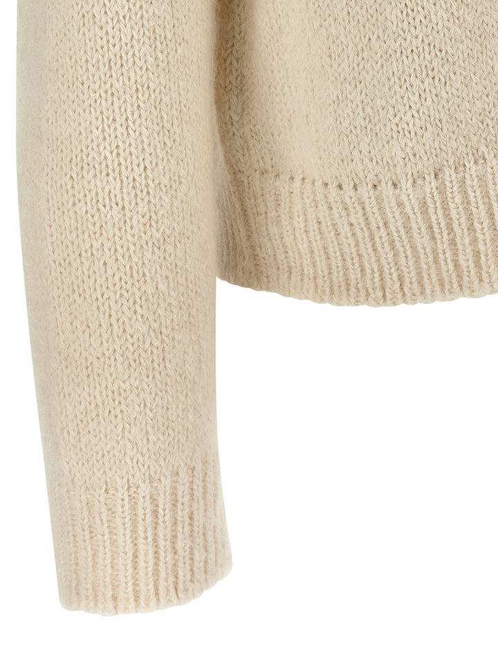 Jil Sander Alpaca Wool Sweater Sweaters and Cardigans - White | 481e42843f2894f7748af697e11f10efd83d06a9