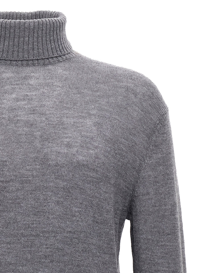 High Neck Sweater Sweaters And Cardigans Gray