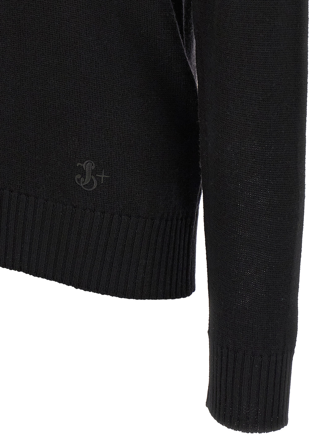 Jil Sander Logo Embroidery Sweater Sweaters and Cardigans - Black | e2367faa3b01bbc2a289a60b273cb0ad888524dd