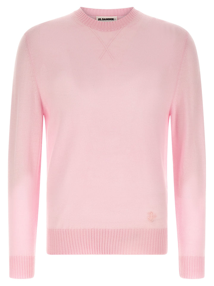 Jil Sander Logo Embroidery Sweater Sweaters and Cardigans - Pink | 7bb8f22594aeea5c054fd19c4e2965ecb5d06a3b