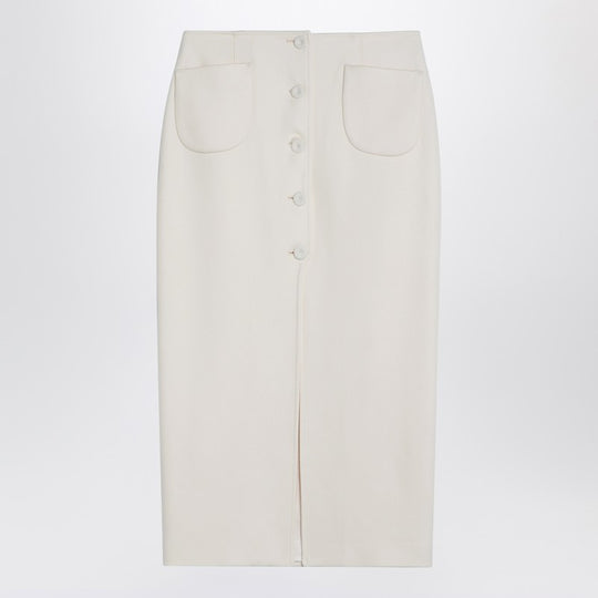 White Jagger Midi Skirt