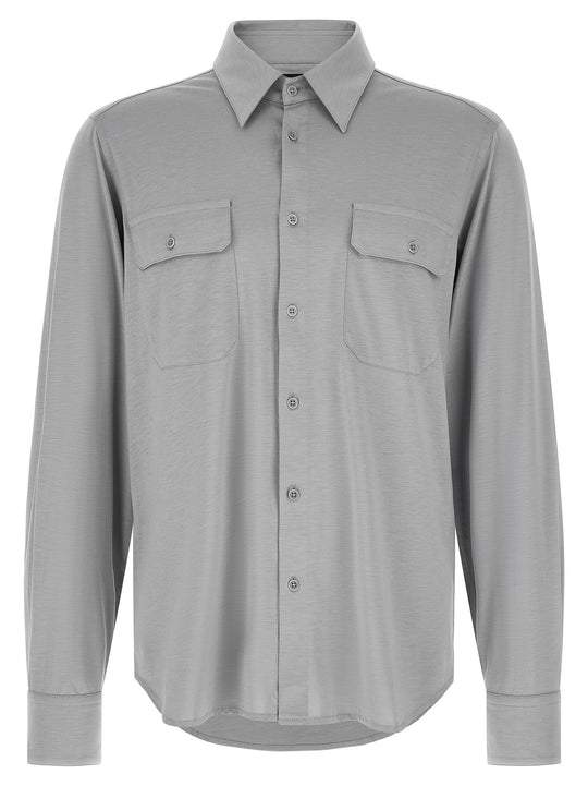 Military Shirt Shirt And Blouse Gray