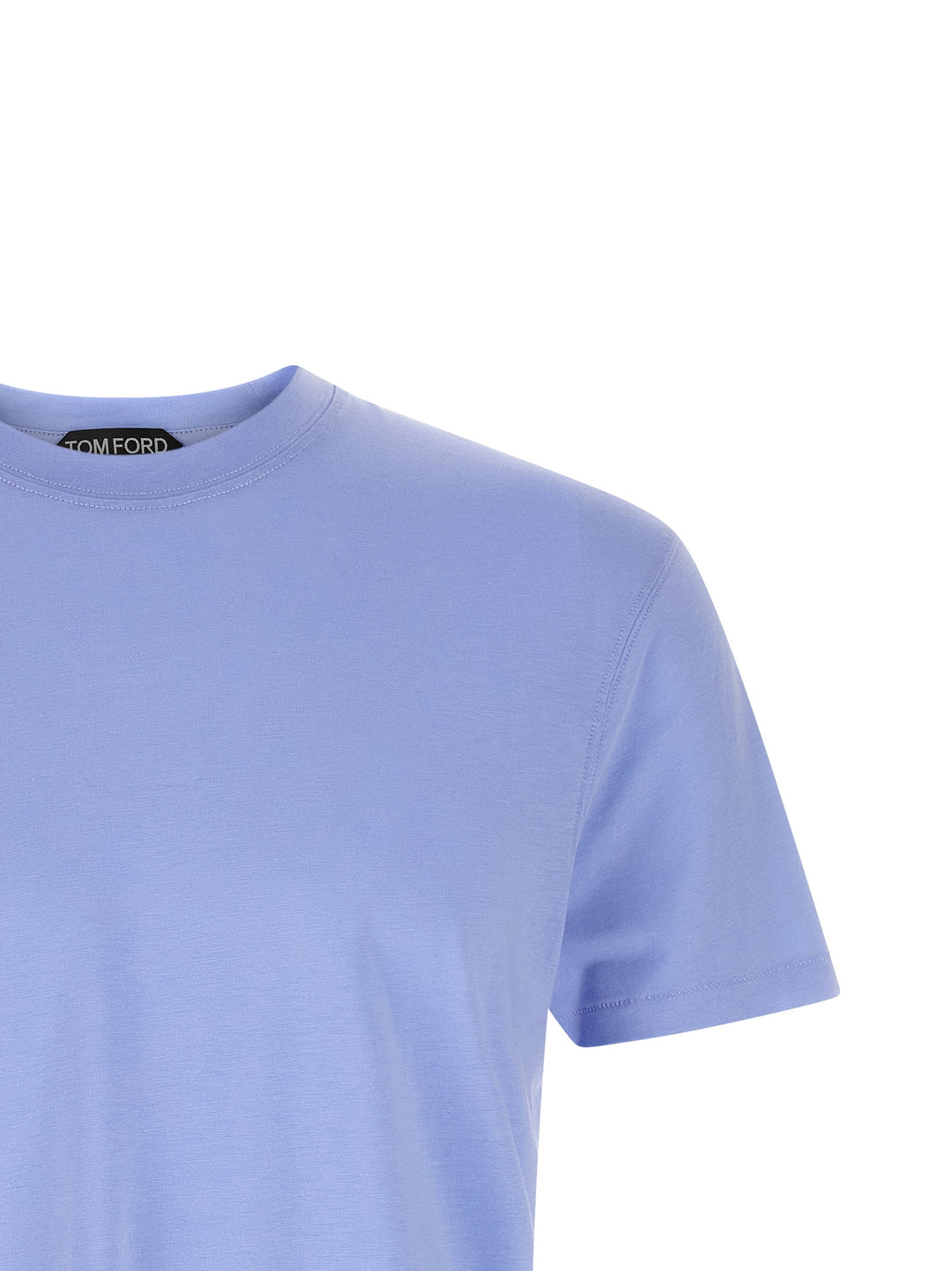 Tom Ford Logo Embroidery T-shirt - Light Blue | e1c27276370af5869121ce078af5ee1bddb86b53