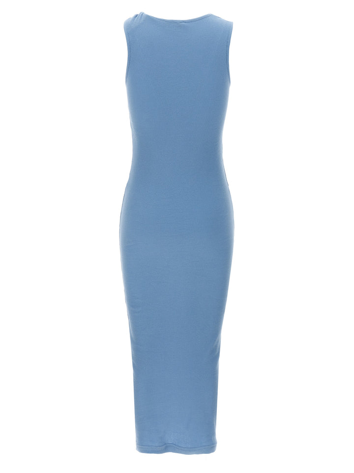 J.W. Anderson Logo Ribbed Dress Dresses - Light Blue | 394504463c9cd6e760ab6174bffaabc6ea02af83