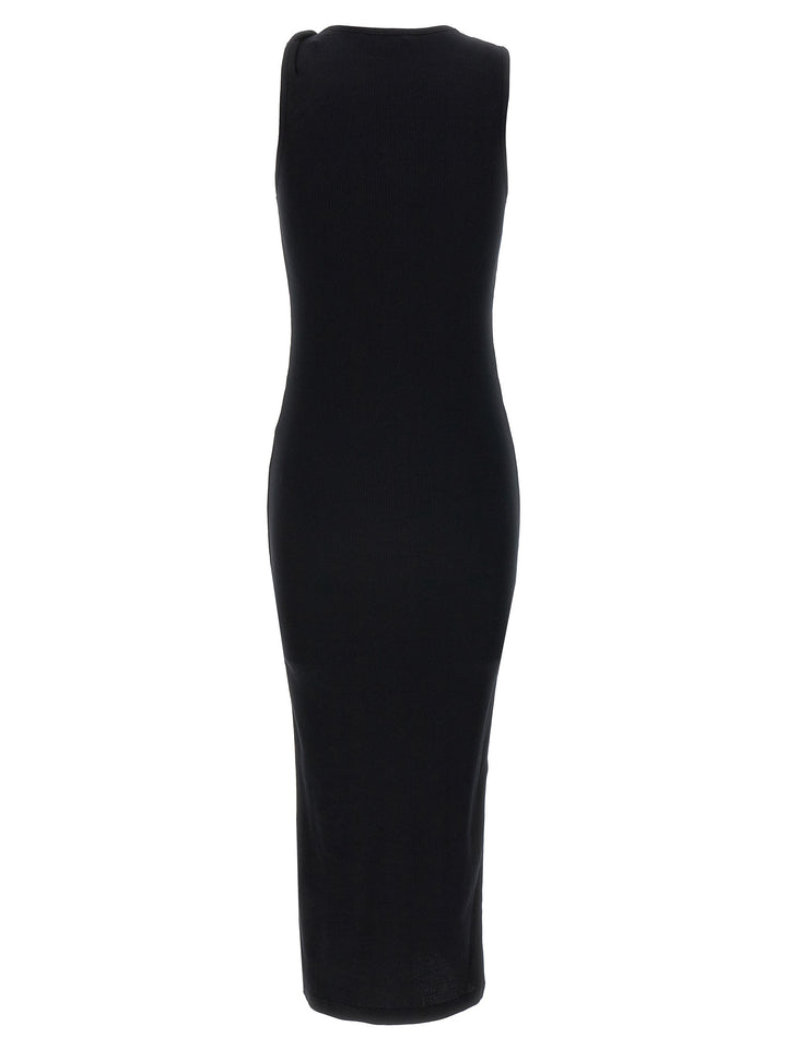 J.W. Anderson Logo Ribbed Dress Dresses - Black | 40efd7de7f1a9150b197c5e9535de6f675dd829d