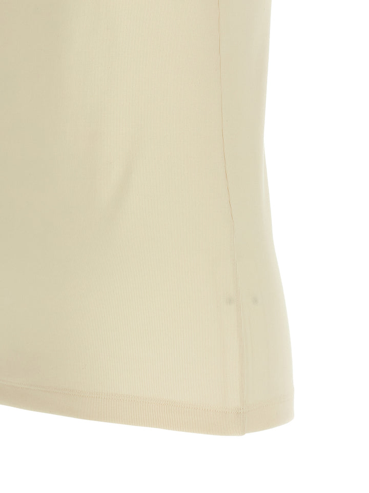 Fabiana Filippi Tweed Insert Top Tops - Beige | ca2d7f4cd1ca7430f6f57ac8b3d832a0a31d5fbc