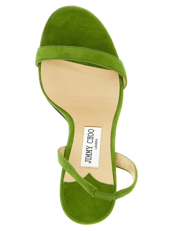Jimmy Choo Jenn Sandals - Green | f8bb9a7bf9b2b0518ee0c519b0d4ad8f2bae79b6