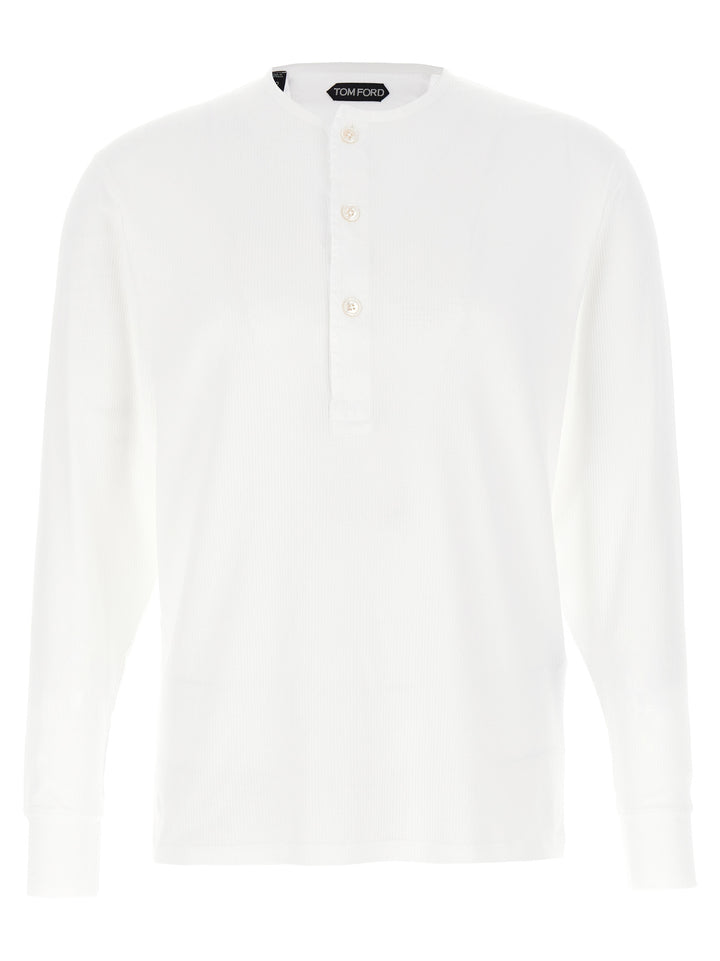 Tom Ford Ribbed Cotton T-shirt - White | 8212430e251052e0039943fcddc1cf6e9b7568dc