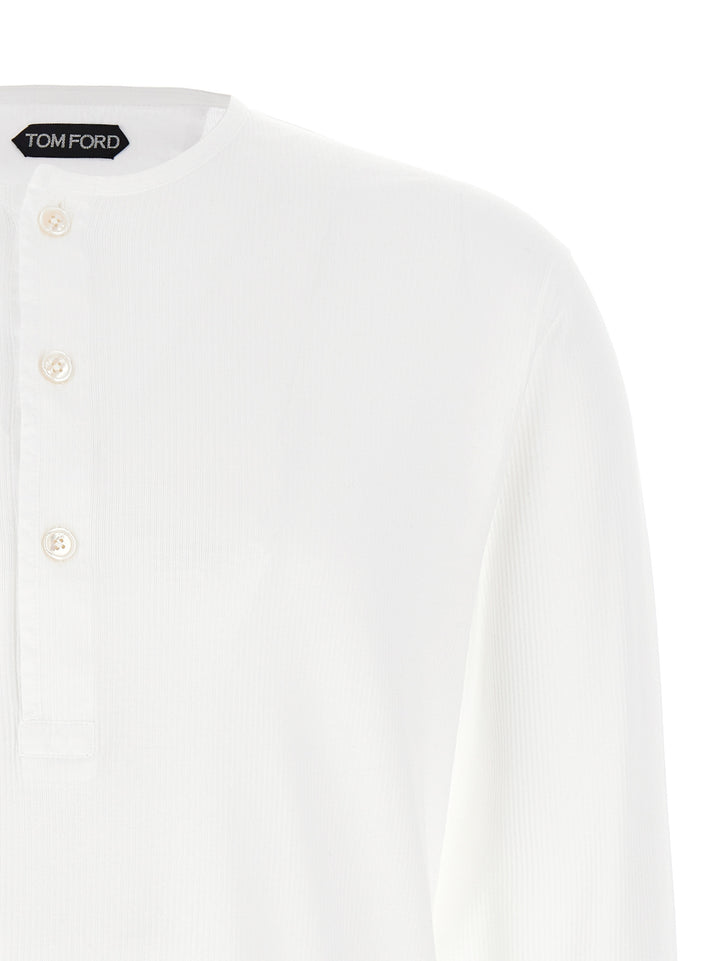 Tom Ford Ribbed Cotton T-shirt - White | f3ea97521b2ef73b169a99dcdcd5692016e26ce9