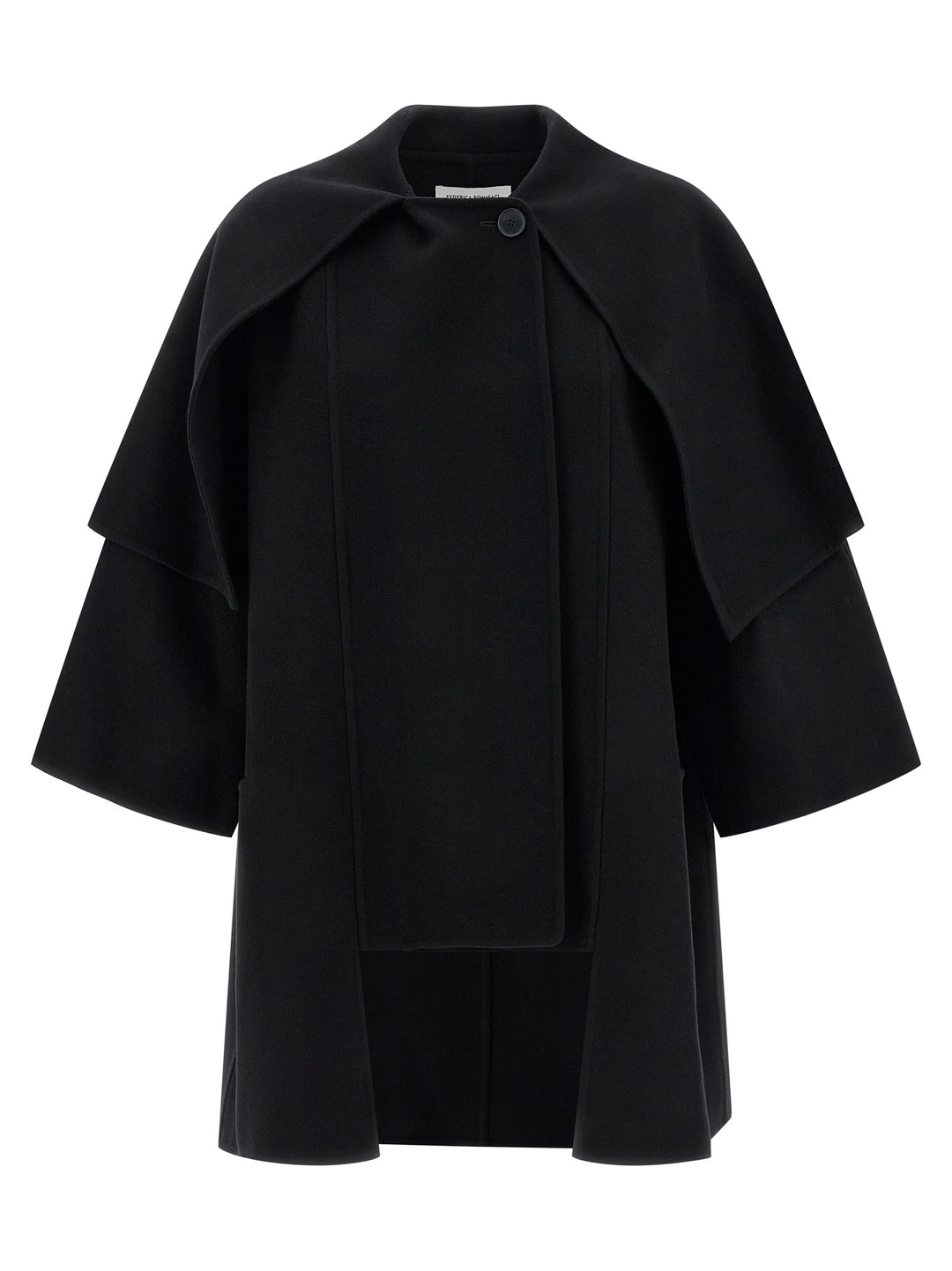 Federica Bonifaci Cape Coat Coats and Trench Coats - Black | f9c0c3ae1b2c0648dbb4197e9f76f6b010fcee18
