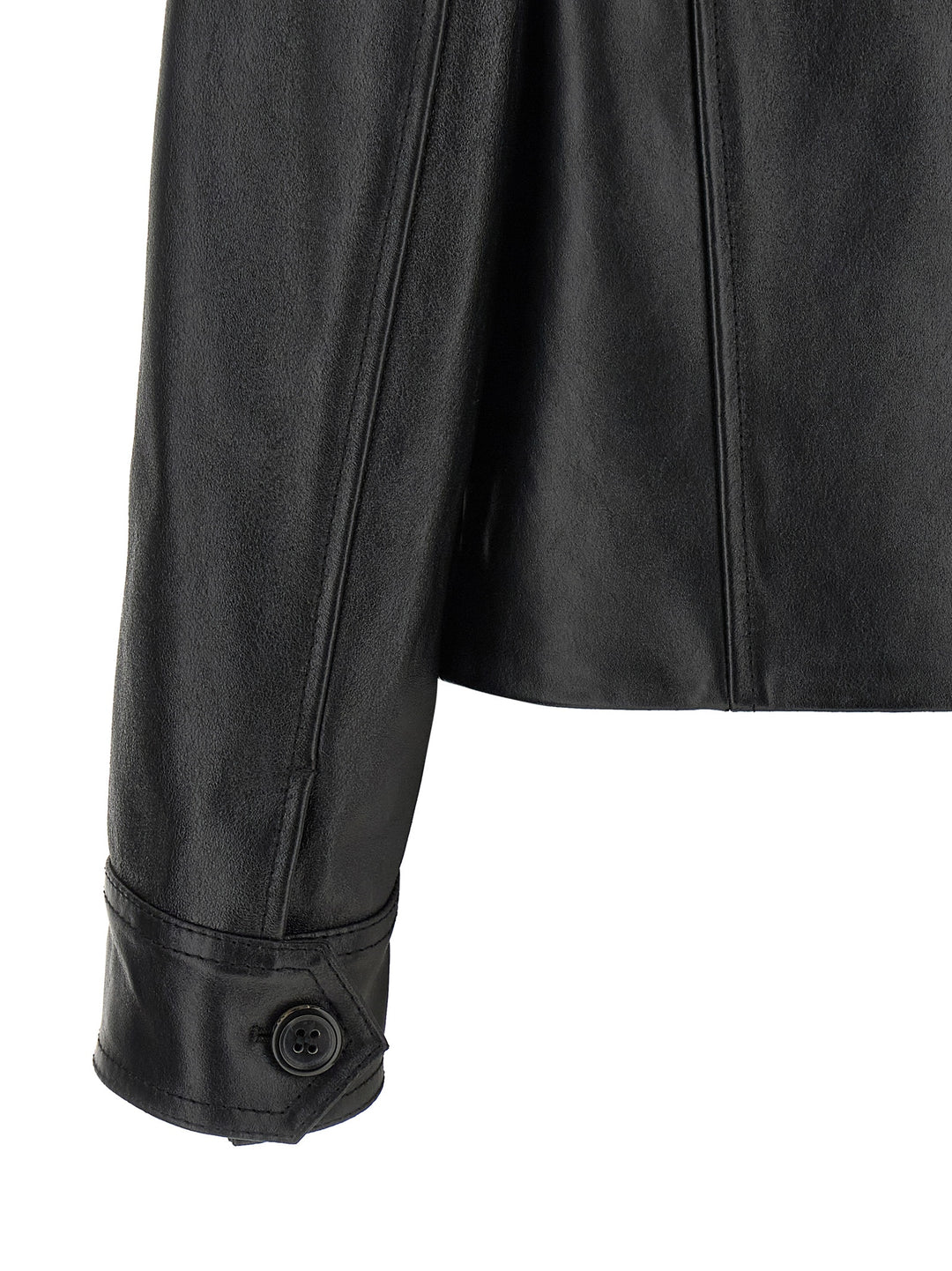 Marni Leather And Suede Jacket Puffer Jackets - Black | 765b136714bfaabc0738c37b1852a8c803326393