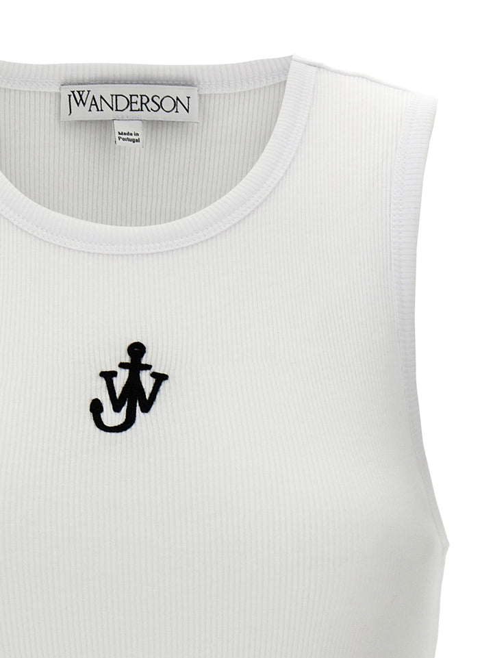 J.W. Anderson Anchor Embroidery Tops - White/Black | e7c1599adc2a2dd19cc9755a546765c6bfbe11b5