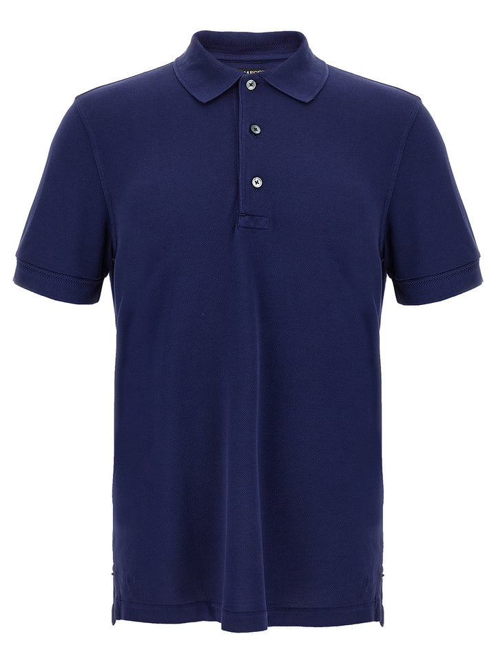 Tom Ford Piqué  Shirt Polo - Blue | e844c5c219f66b4d7aca4de2e99b2e7019d0155d