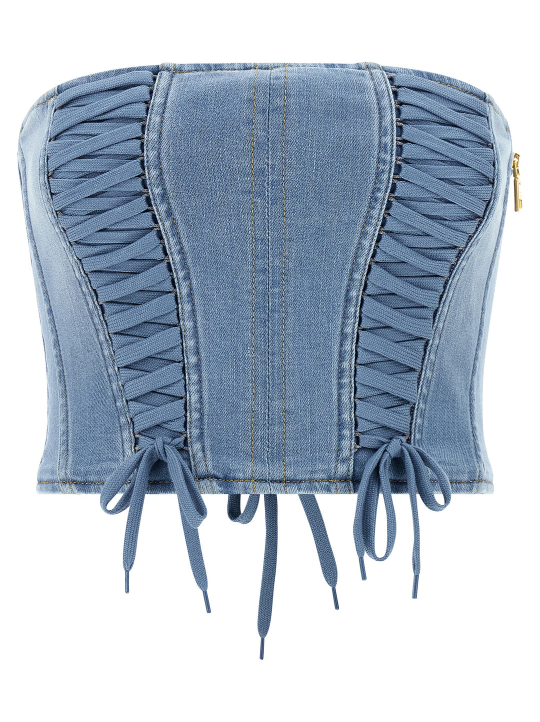 Elisabetta Franchi Bustier Top Tops - Light Blue | 8f32097a4021e32b047e554270f2eff1cdc945e5