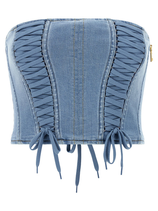 Bustier Top Tops Light Blue