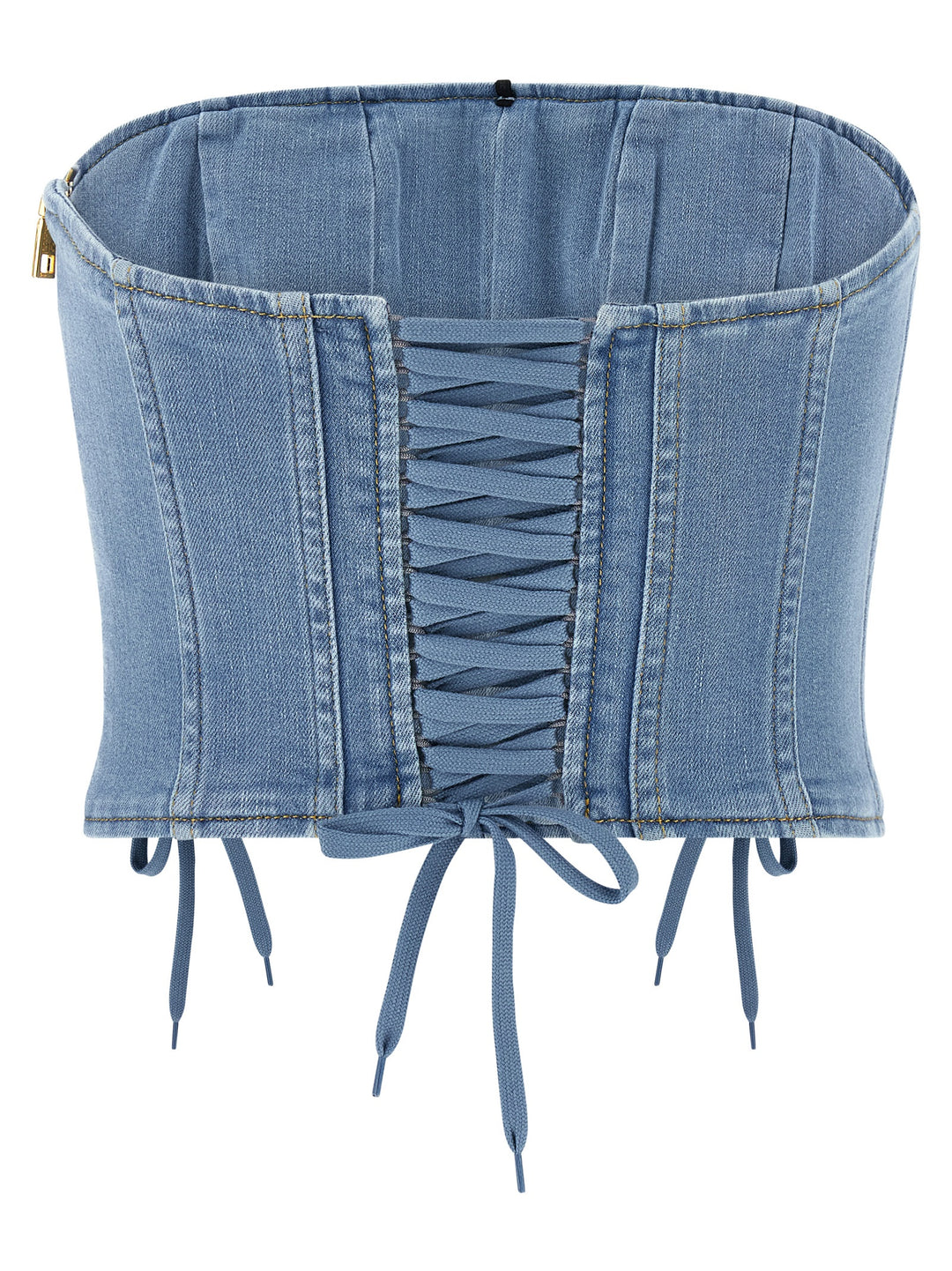 Elisabetta Franchi Bustier Top Tops - Light Blue | 776e4b6b4b33b38220d8dacc41a4960ad3cafb44