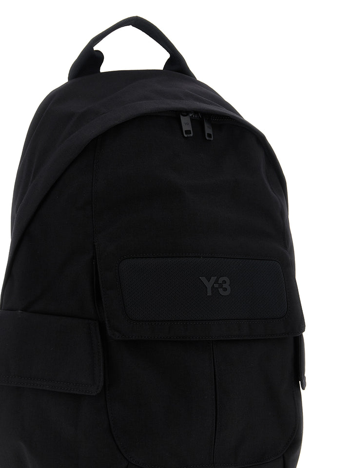 Y-3 Small Logo Pocket Backpack Backpacks & Travels - Black | d789e9f7d6ff3c96827ddc0799732ba7c2480591