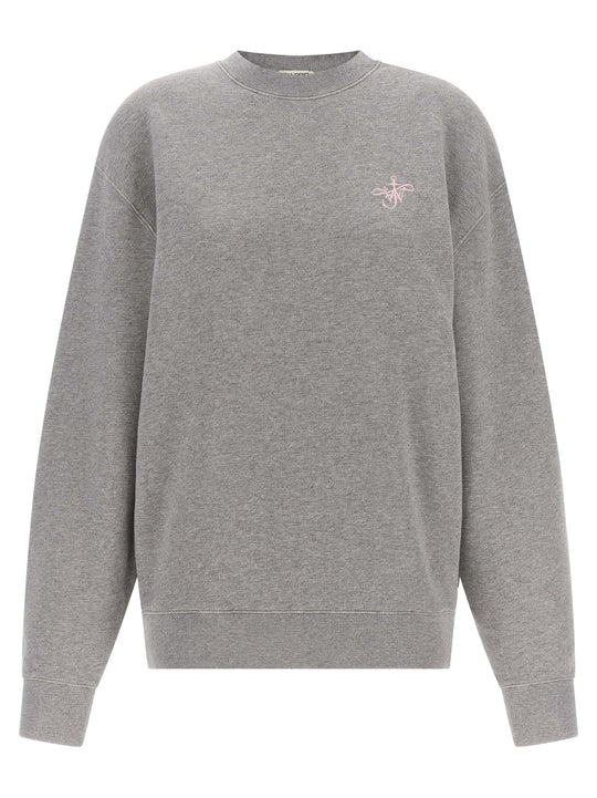 Ribbon Anchor Sweatshirt Gray