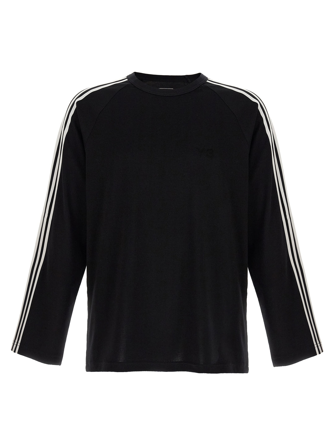 Y-3 Y-3 Long Sleeve Tee 3-Stripes T-shirt - White/Black | eec76d2881b884dbc8ca65229a3aac7064752ee0