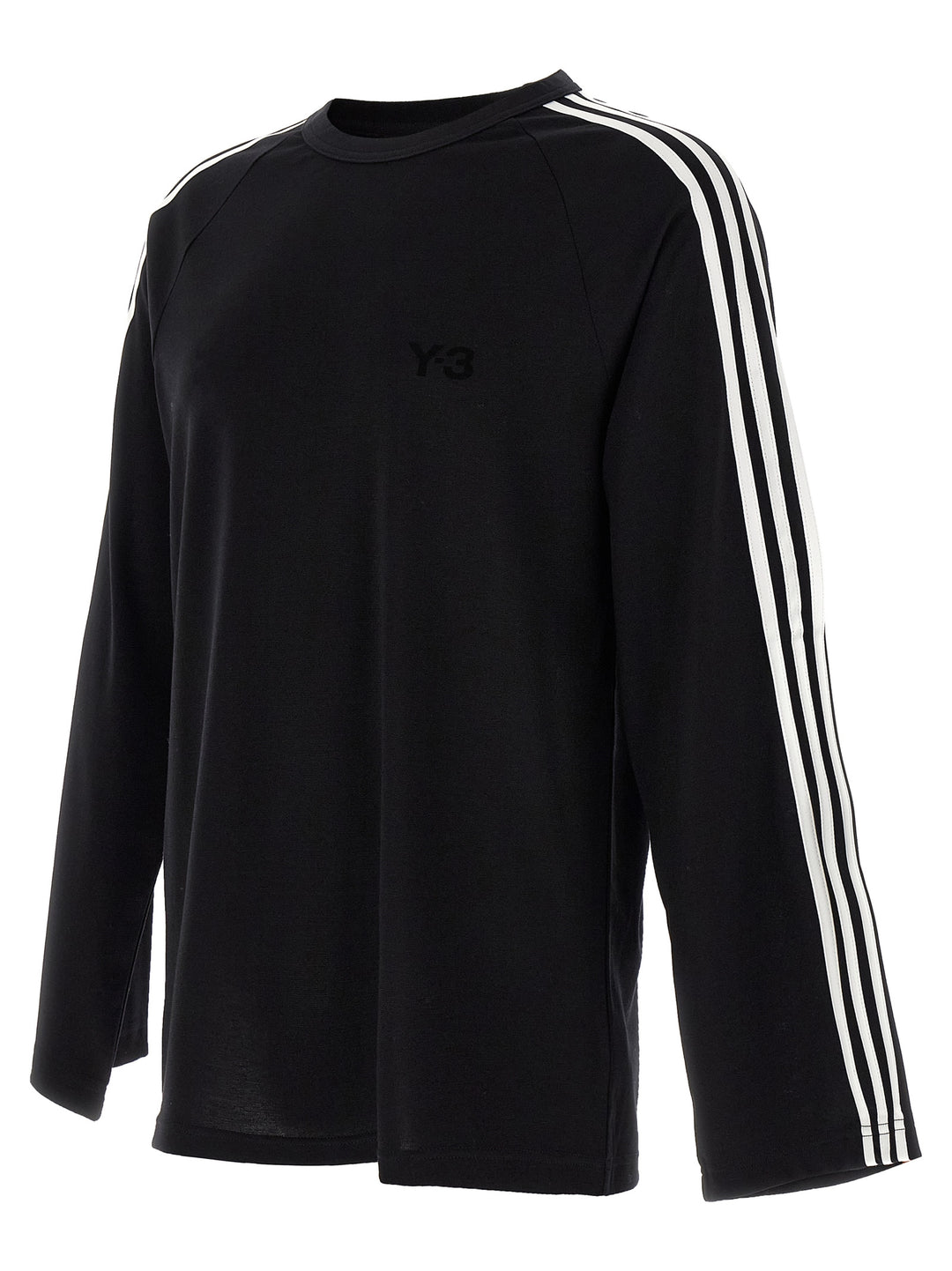 Y-3 Y-3 Long Sleeve Tee 3-Stripes T-shirt - White/Black | f13630d8d33dbb9e6a4b36d0df449a519b3b5079