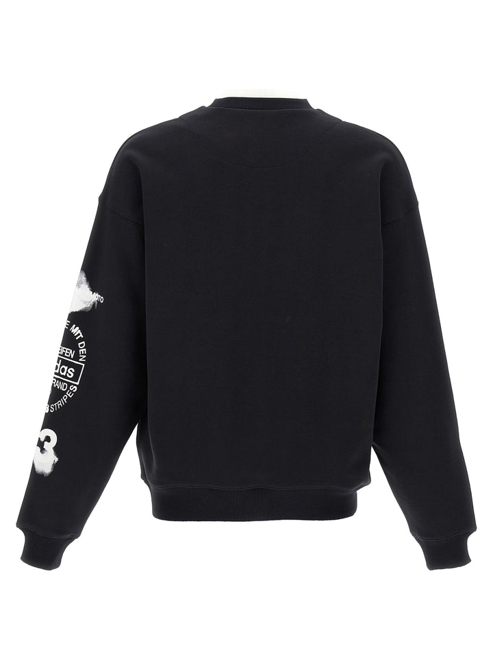 Y-3 Y-3 Graphic Crew Sweatshirt - Black | 303a568233b06bfd41a2a610547b666c918f0674