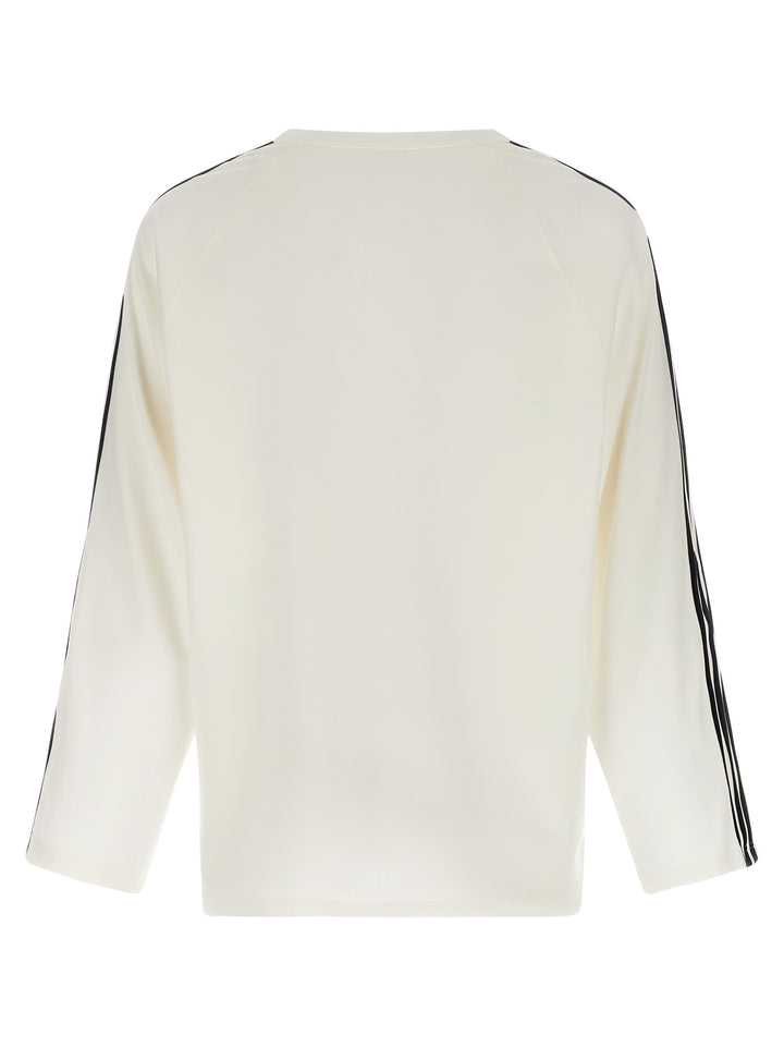 Y-3 Y-3 Long Sleeve Tee 3-Stripes T-shirt - White/Black | b864ffc6b1b663dbf2229dd40330fa6dae2aa14b