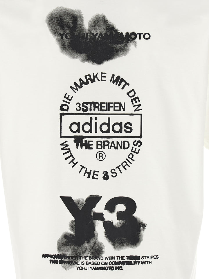 Y-3 Y-3 Graphic T-shirt - White/Black | ab212681a6b1041bf9799c1500e057099fb14637