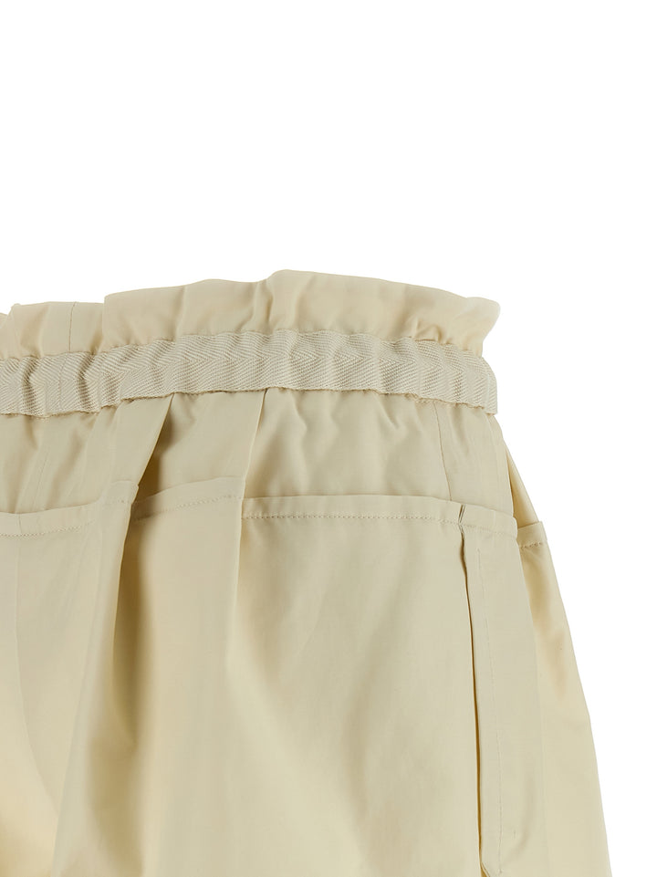 Moncler Short Twill Bermuda and Short - Beige | 5247332a0aaf0b38f6d23fdb59beda7a33449c08
