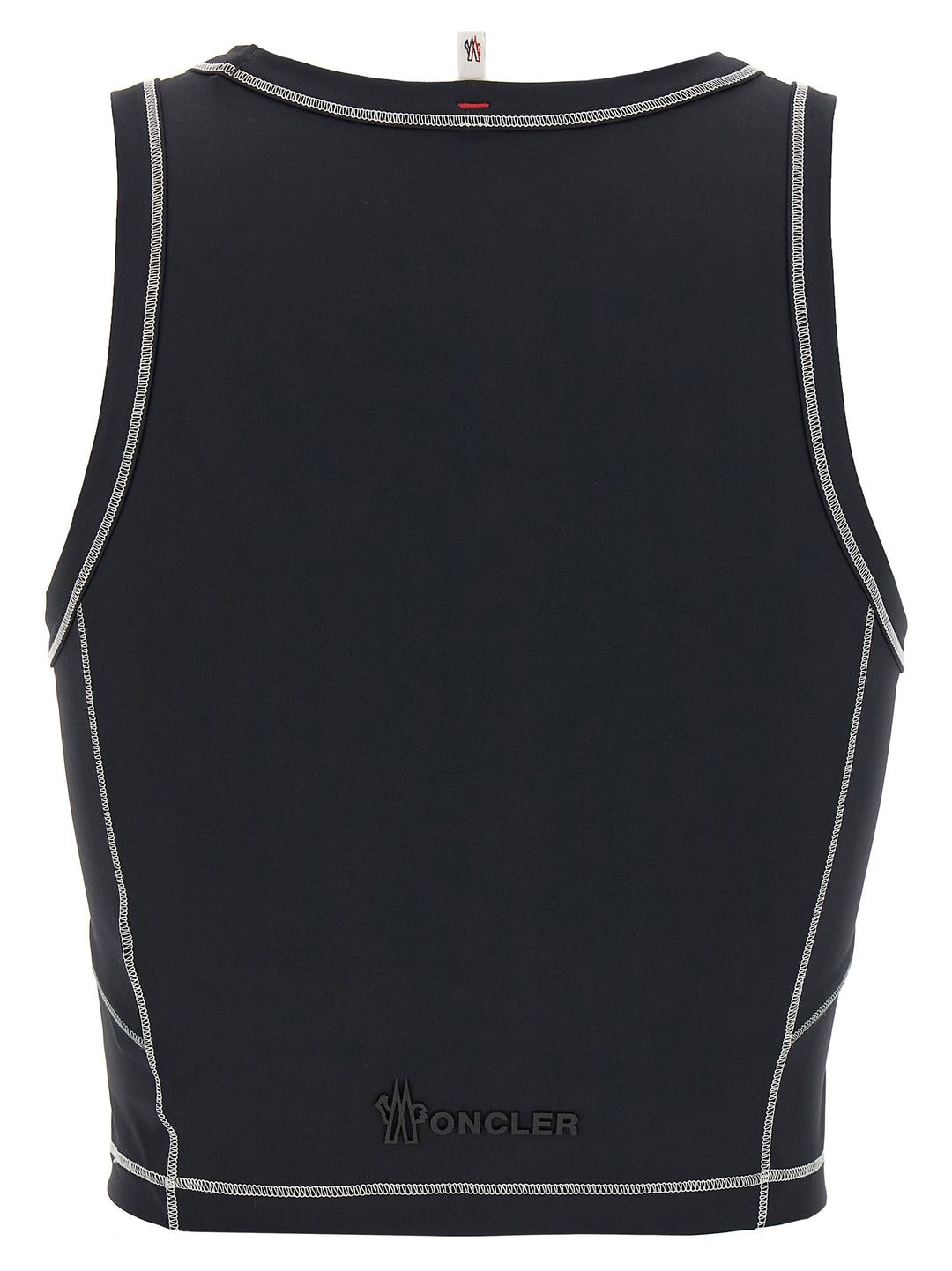 Moncler Grenoble Logo Patch Sporty Top Tops - Black | 75344f608e4d454f4380294cc0309eb36e50fe1c