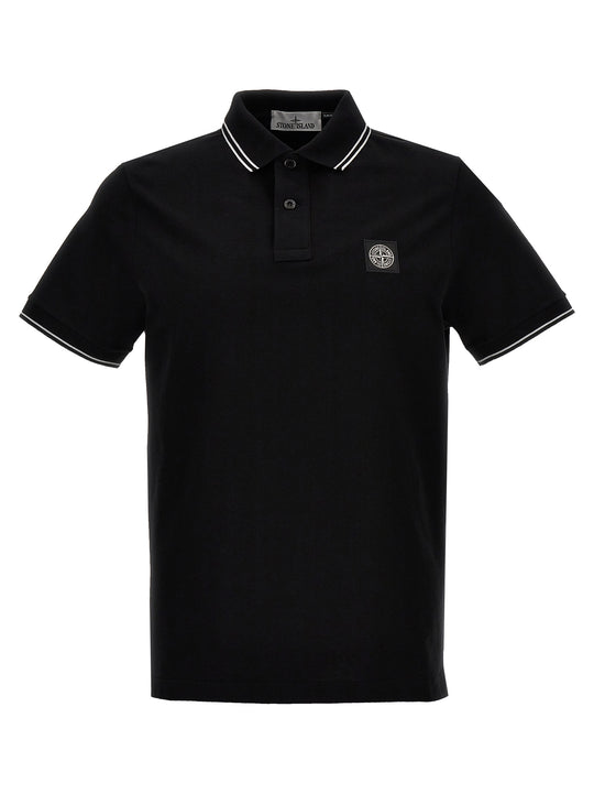 Logo Badge Shirt Polo Black