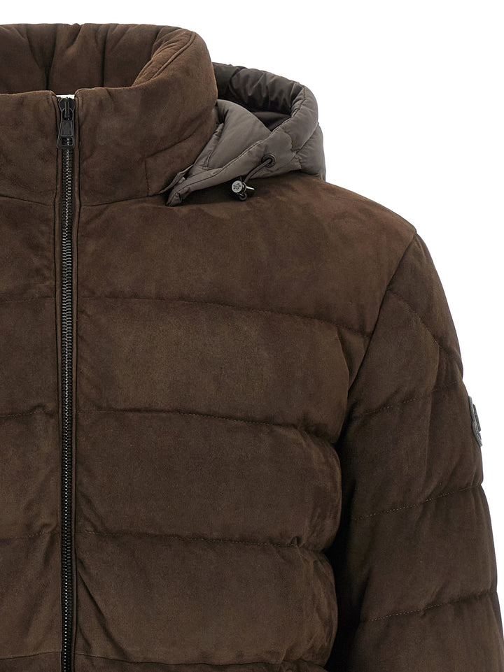 Moncler Arneb Puffer Jackets - Brown | 70365ecd1c5614fd1fe47ae1a74f876a4b75a1b2