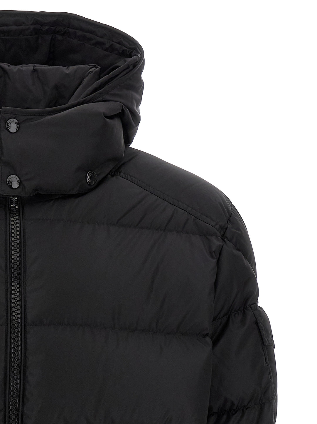 Moncler Maya Puffer Jackets - Black | 08e79105e714f2b23a25ff417faced4fe10f8d79