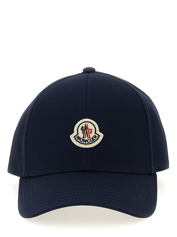 Moncler Logo Patch Cap Hats - Blue | 62f625477f035c5f9bf78dfc8b078930828e510b
