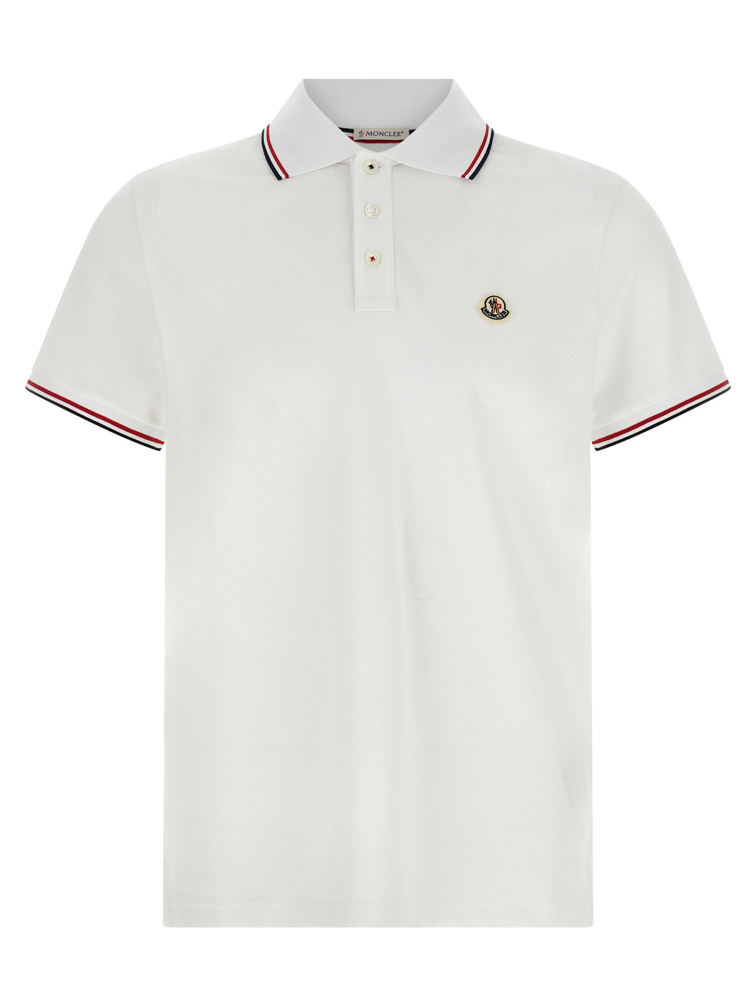 Moncler Piqué Cotton  Shirt Polo - White | 5d7330b4238adbf0a8e89dbf3521cab8985e492f