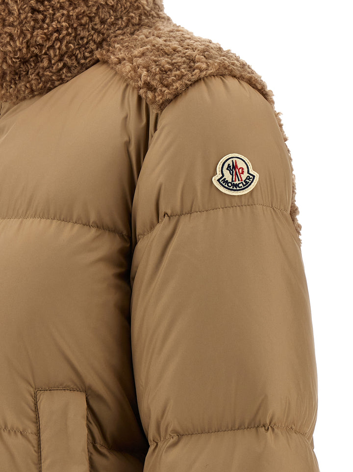 Moncler Esnaie Puffer Jackets - Beige | 57b3a05762dcda24dc0493008434c47aaed46bb3