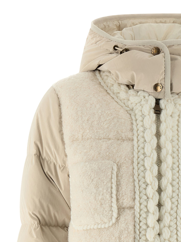 Moncler Ripaille Puffer Jackets - Beige | 90a818e776a059ec15c9d86146a68955c471f131