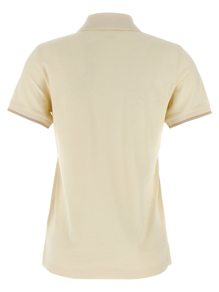 Moncler Logo Patch  Shirt Polo - Beige | 8cc8332b8d455a107bdfdaebfd8a6a811a59bec3