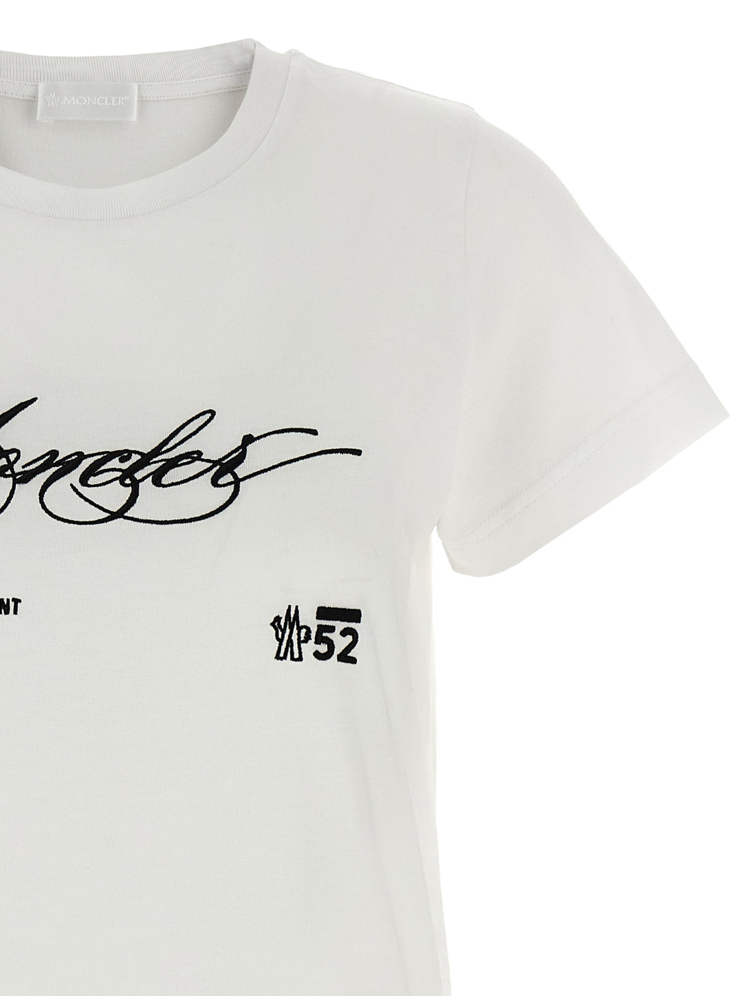 Moncler Embroidery T-shirt - White | 202b61aa0ef661c804b460a4fc1958e30090698f